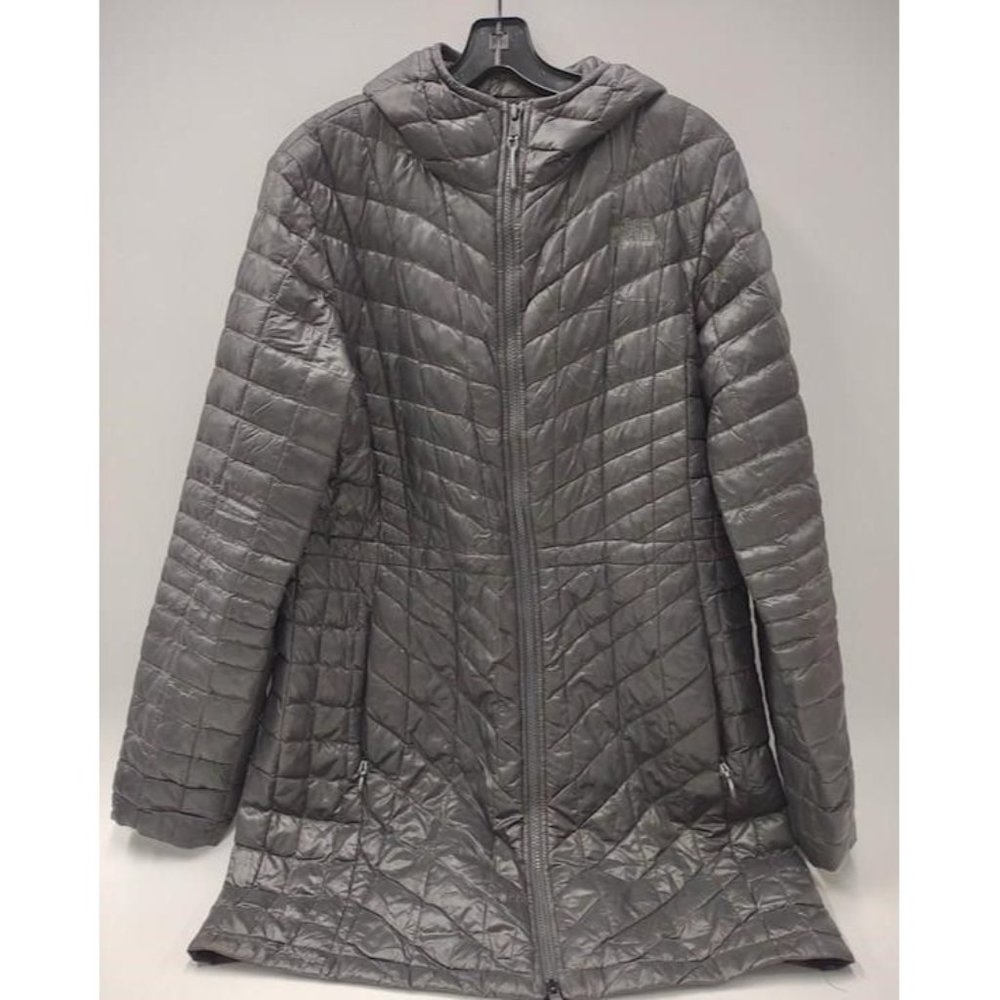 The North Face Gray Hooded Thermoball Coat Women's Size Large